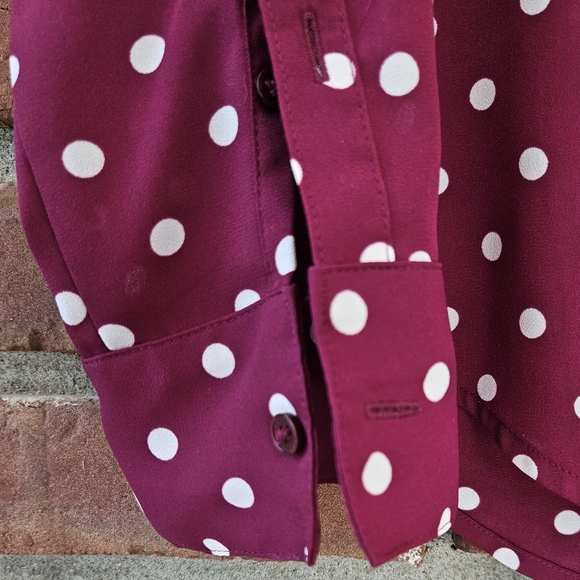 EXPRESS BURGANDY BLOUSE - Picture 5 of 6